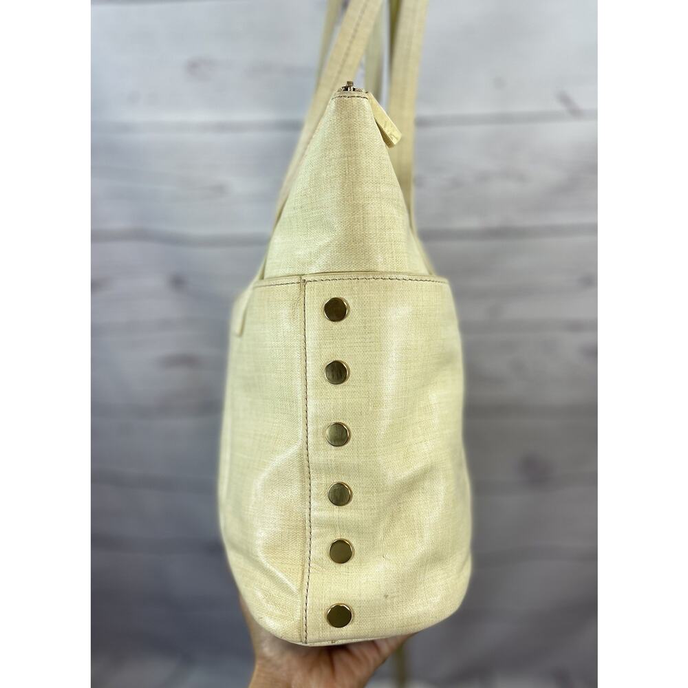 Hammitt Addie Large Tote Bag Semolina Cream Leather Zip Top Laptop Shoulder Bag - Picture 4 of 14
